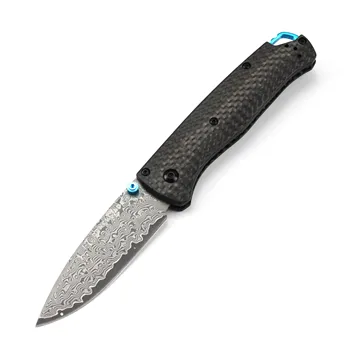 Ogljikovih vlaken Folding nož Damask jekla Rezilo visoke kakovosti Taktično Noži, Orodje, Žep Za Moške, Darilo BM535