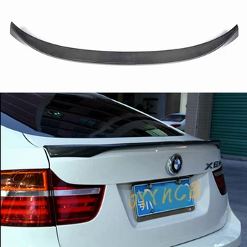 Za BMW X6 E71 MP Slog Ogljikovih vlaken Zadnji Spojler Trunk krilo 2007-2014 FRP sijajni črni Kovani ogljikovega