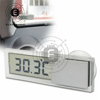 Avto LCD Digitalni Bedak Termometer Auto Temperature Merilnik Okno Notranji Zunanji termometer Smart Temperatura Tester