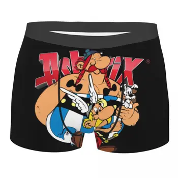 Asterix In Obelix Moške spodnje Perilo Boxer spodnjice brez Hlačnic, Spodnje Hlače, Natisnjeni Breathbale Spodnjice za Homme
