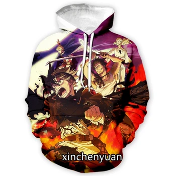 xinchenyuan Nove Moške/Ženske Anime Črna Detelja 3D Tiskanih Dolg Rokav Hoodie Fashion Majica s Kapuco Moški Športni Pulover A59