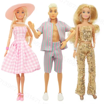 Novo Ohlapno niz Doll Cothes Dodatki, Obleke za Barbie Lutka Je 11,5-Palčni 30 cm Ken Film Slog Igrače za Dekleta Božično Darilo