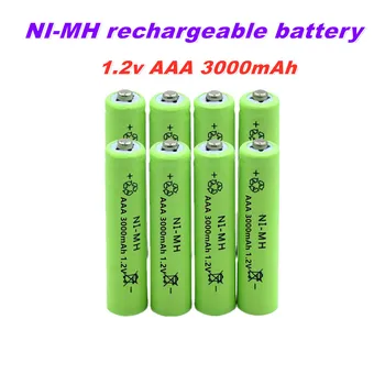 100% Nov 1,2 v NIMH AAA Baterijo 3000mah Baterija za ponovno Polnjenje ni-mh baterije AAA baterije za ponovno polnjenje za Daljinsko upravljanje Igrača