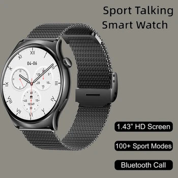 Novi Bluetooth Klic Pametno Gledati Moške 1.43 palčni Smartwatch Zapestnica za Sony Xperia Z3 Motorola Moto g53 Sony Xperia XZ2 ČAST X40 