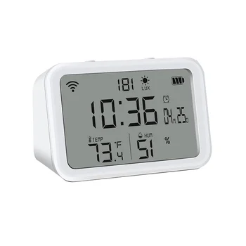 WiFi Termometer, Higrometer z Svetilnost Odkrivanje WiFi Temperatura Vlažnost Monitor z Budilko