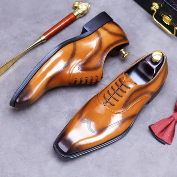 Novo chaussures homme de luxe moški čevlji luksuzne blagovne znamke visoke kakovosti moških obleko čevlji