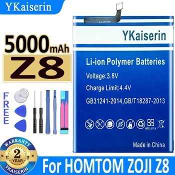5000mAh YKaiserin Baterija Za HOMTOM ZOJI Z8 Bateria Baterij Mobilni Mobilni Telefon Bateria