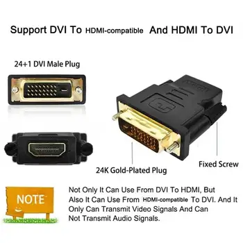 DVI 24+1 do HD 1080P Moški-Ženska HDMI-Združljiv z DVI Bi-directional Adapter Za PC TV Box Projektor Za PS3 Ps4 Switc G1T2