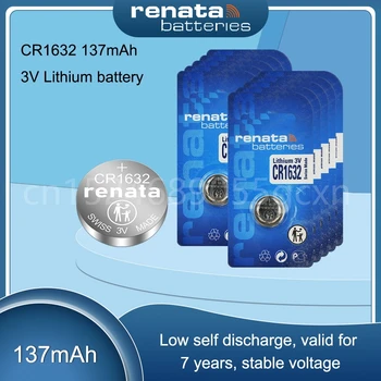 RENATA CR1632 CR 1632 3V Litijeva Baterija DL1632 ECR1632 GPCR1632 Za Igrača Avto Ključ Watch Miško Budilka Gumb gumbaste