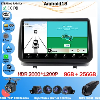 Android Radio Za Renault Clio 3 CLIO3 2005-2014 Avto Video Predvajalnik Multimedijski Predvajalnik, GPS Navigacija Carplay CPU HDR QLED Zaslon