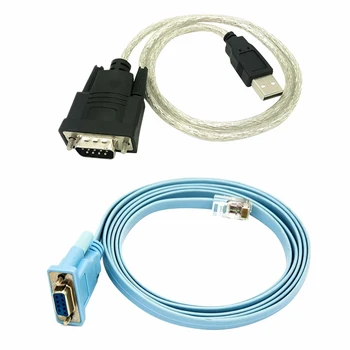 RJ45 Omrežni Kabel Serijski Kabel Rj45, Da DB9 In RS232 USB (2 V 1) CAT5 Ethernet Adapter LAN Kabel Konzole