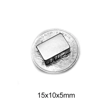 5/10/20/50/100 KOZARCEV 15x10x5 mm Kocke Blok Magnet 15X10mm Neodymium Magnetom 15x10x5mm Stalno NdFeB Super Magneti 15*10*5