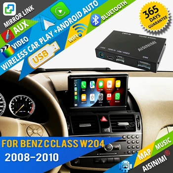 AISINIMI Brezžični Apple Carplay Za Benz C Razred W204 C180 C200 C220 C300 C350 Android Auto Modul Zraka, igra Zrcalne Povezava