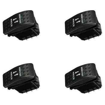4X 12V 20A Vitel v Vitel Ven, ON-OFF-NA Rocker Switch 7 Pin LED Zeleno