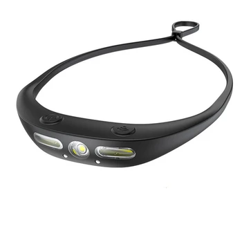 Val Senzor Silikonski Vodja Svetlobe Svetilke Vodotesne USB za Polnjenje Prenosnih Noč Teče Majhen Smerniki Enostaven Za Uporabo Črna