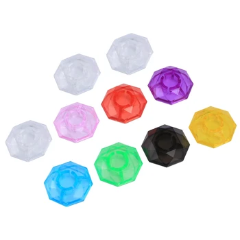 10Pcs Diamantno Obliko, nožno stikalo Toppers Candy Barve Plastične Odbijače Električna Kitara Učinki Pedal Zaščitnik