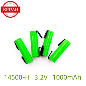 KEPAH 14500 litij-ionska baterija za polnjenje, varjeni spoji, AA baterije, svetilke žarometov in litijevo baterijo, 1000mAh, 3.2 V