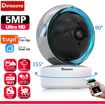 5MP Tuya Wifi Smart Domov Baby Monitor 2 Way Audio Mini Indoor Varnosti IP Kamero 2K PTZ Oddaljeni Dostop CCTV nadzorna Kamera