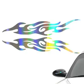 Edinstven Nalepke Za Vozila Nepremočljiva Sunproof Avto Nalepke 2PCS Plamen Nalepke Avto Dodatki Proti Zbledi Plamen Decal Za Tovornjake