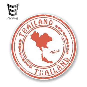 EARLFAMILY 13 cm x 13 cm Tajska Tajska Nalepke Vinyl Avto Nalepke iPad, Prenosni računalnik Potovalne Prtljage Oznako Zemljevid Zastavo Grafični Nepremočljiva Nalepka