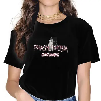 Phasmophobia v2 ženska Majica s kratkimi rokavi Phasmophobia Igro Vintage Tees Kratek Rokav, Okrogel Ovratnik T-Shirt Poletnih Oblačil