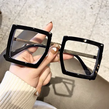 Moški Ženske Kvadratnih Modra Svetloba Blokiranje Očala Unisex Retro Veliko Prevelikih Očal Moda Velika Optični Spektakel Očala