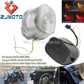 Smoke/Clear LED Integrirano Rep Svetlobe motorno kolo Zavrtite Siganl Lučka Za Harley Softail Electra Glide Nočni Vlak Low Rider 1996-08