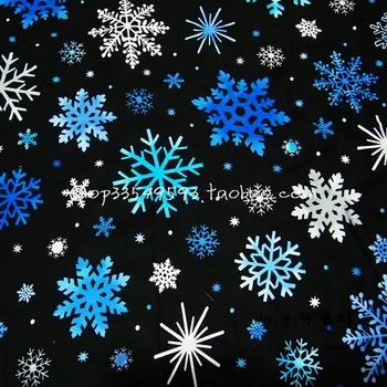 Širina 140 cm Božič tkanina 100%Bombažne Tkanine Mozaik Božič Snežinka Natisnjeni Šivanje Tkanine Materiala Diy Oblačila Obleko