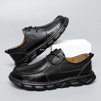 Moška Športna obutev Zdrsne na Loafers Plus velikost 38-47 Učiteljev Odraslih Mozaik Brez-Dihanje Tkanine Čoln čevlji usnjeni moški čevelj