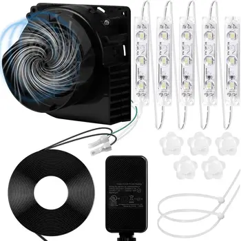 5500RPM Napihljivi Zraka Ventilatorja Zamenjava 3-LED Luči Strune Trajne Ventilator Ventilator Univerzalna Črpalka Fan