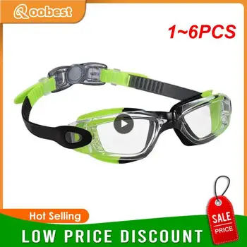 1~6PCS Plavanje Očala za Odrasle Anti Fog Zaščito pred UV žarki, Plavanje Očala Mehki Silikonski Nos Pad Proti Prepuščanju za Odrasle Moške, Ženske