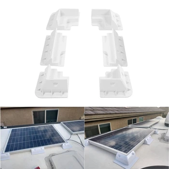 6PCS ABS Sončne celice, Nosilec za Vgradnjo v Prikolico, Avtodom RV Čoln Vozila Strešni Nosilec Sončne Odbor Kotu Strani nametitev