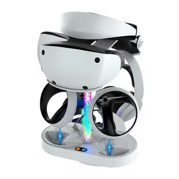 Multifunkcijski VR Polnjenje Dock Magnetni polnilno Postajo Display Stojala Za PS VR2 Slušalke Zaslon Stojalo Gori Z RGB Svetlobe