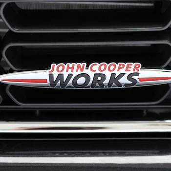 Avto John Cooper Works Emblem Nalepke Rešetka Značko Za Mini Cooper JCW S R50 R53 R55 R56 R57 R60 R61 F54 F55 F56 F60 Dodatki
