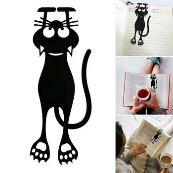 1/5pcs Kawaii Black Cat Zaznamki za Knjige 3D Plastiko Stereo Živali Označite Knjige za Študenta, Učitelja Darila Ustvarjalne Tiskovine