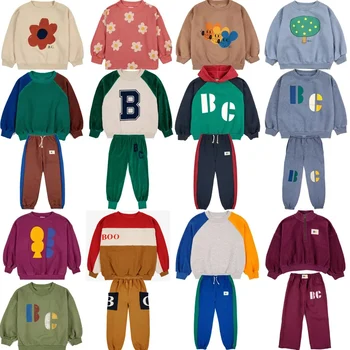 BC blagovne Znamke 2023 Nove Jesen Pomlad Otroci Sweatshirts za Boys Girls Srčkan Print Puloverji Baby Otrok Bombaž Outwear Oblačila Vrhovi