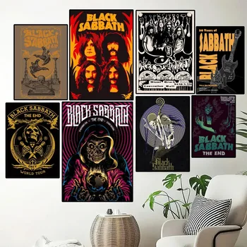 Vroče Band B-Črna S-Sabbaths Plakat Slikarstvo Stenske Slike Za Dnevna Soba Dekor Nalepka