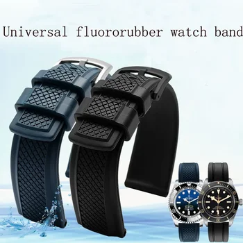 Visoka Kakovost Fluororubber Watch Band Za Omega Rolex Vode Duh Kralja Seiko Vodotesno Silikonsko Watch Trak 19 mm 20 mm 21 mm 22 mm