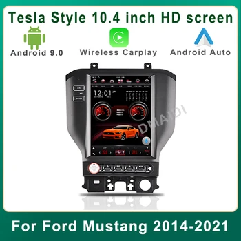 10.4 palčni Android Tesla Slog maska Za Ford Mustang 2014-2021 GPS Navigacija Avtomobilski Stereo sistem Multimedijski Predvajalnik