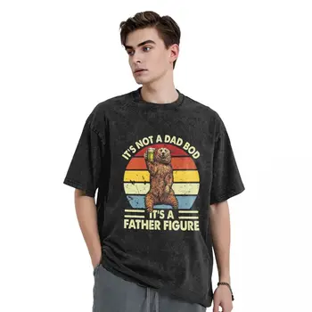 To Ni Oče Smešno Medved Oprati T-Shirt Moški je Oče Slika Y2K Retro Bombažne Majice s kratkimi rokavi Poletnih O Vratu Novost Tees Plus Velikost