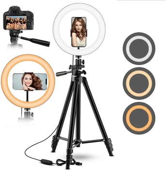 26 cm Foto Ringlight Led Selfie Obroč Svetlobe Telefonom Bluetooth, Oddaljenim Lučka za Osvetlitev z Bliskavico Stojalo Držalo Youtube Video