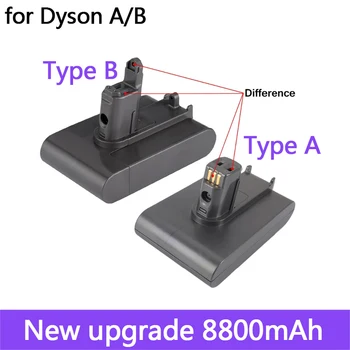 Dyson 22.2 V 8800mAh Fit TypeA ali B Li-ion Vakuumske Baterija za Dyson DC35, DC45 DC31, DC34, DC44, DC31 Živali, DC35 Živali & 8.8 Ah