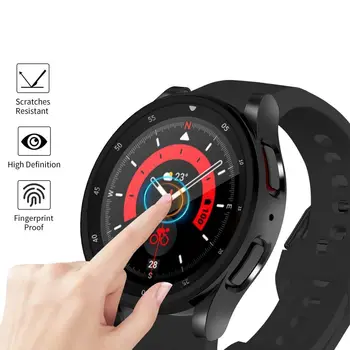 Mehko Smart Gledajo Odbijač Primeru Screen Protector TPU Zajema Čas Lestvica Za Samsung Galaxy Watch 5 Pro 45mm