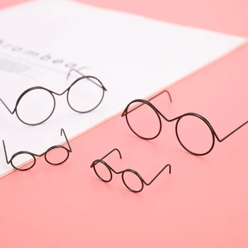 Moda Krog Okvir Lensless Retro Kul Lutka Očala Za Punčko Dodatki