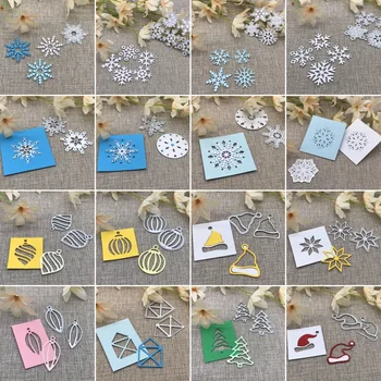 Nova Božič snežinka serije Rezanje Kovin Matrice Matrice Die Cut za DIY Scrapbooking Album Papir, Kartice Reliefi