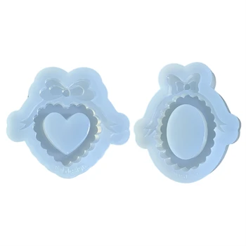 2024 Novo Bowknot Ljubezen - Ovalne Ornament Silikonski Epoksi Plesni DIY Keychain Obesek Nakit Obdelujete Plesni Valentines