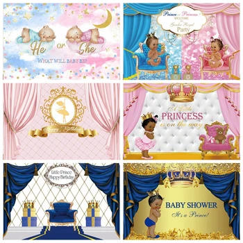 Fant Ali Dekle Rojstni dan Banner Dekoracijo Ozadje Princ ali Princesa Baby Tuš Fotografske Ozadju Foto Studio Rekviziti