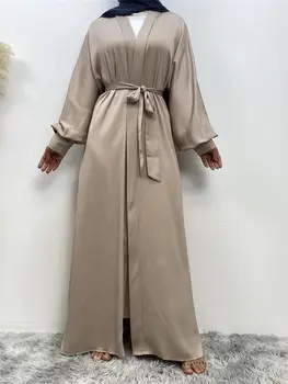 Najnovejše Muslimanskih Abaya Islamske Moda Za Ženske Biseri Kimono Plašč Skromno Obleko Dolgo Elegantno Brezrokavniki Oblačila Spredaj Odprti Abaya