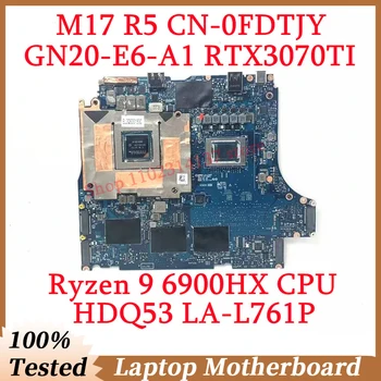 Za DELL M17 R5 CN-0FDTJY 0FDTJY FDTJY Z Ryzen 9 6900HX CPU LA-L761P Prenosni računalnik z Matično ploščo GN20-E6-A1 RTX3070TI 100%Testirani Dobro