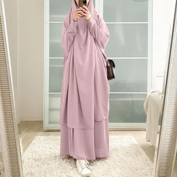Ženske Hooded Muslimansko Obleko, Hidžab Eid Molitev Oblačilo Jilbab Abaya Dolgo Khimar Polno Kritje Ramadana Obleke Abayas Islamska Oblačila